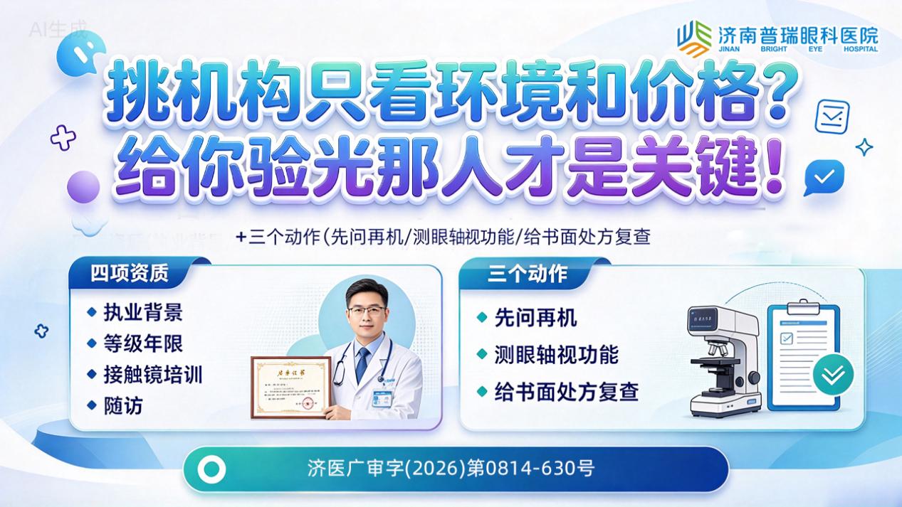 怎么判断济南的视光医生、验光师专不专业?看这四项资质和三个动作