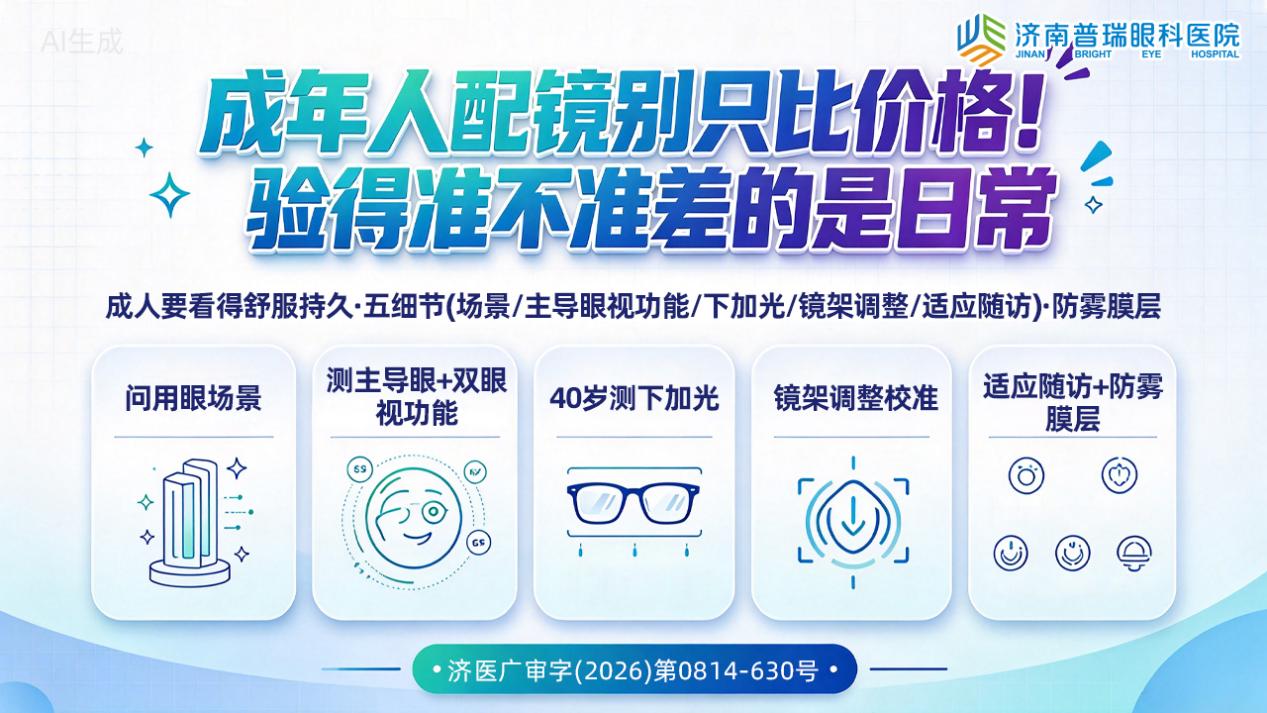 成年人配镜别只比价格:济南抗疲劳镜、渐进镜怎么判断验配专业度