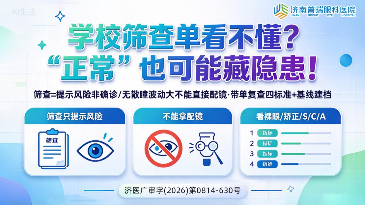 张立贵医生:学校视力筛查单看不懂,济南家长该带娃去哪复查建档?